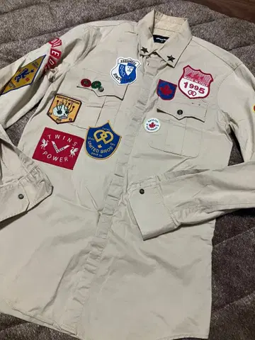 디스퀘어드 와펜 베이지 셔츠 44
