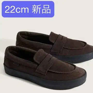 새상품 22cm VANS 스웨이드 로퍼 다크 브라운 블랙 반스