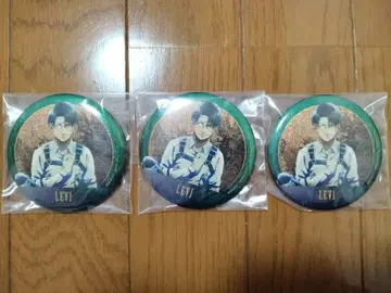 제일복권 진격의 거인 각각의 결의 G상 메탈릭 캔뱃지 리바이 3개