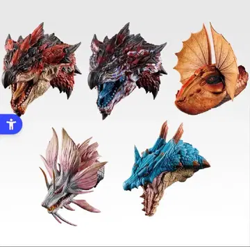 몬스터 헌터 C상 몬스터 헤드 마그넷 풀세트