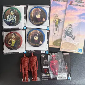 제일복권 진격의 거인 땅울림 피규어 아크릴 스탠드 캔뱃지 참