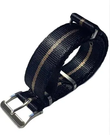 프리미엄 G10 나일론 스트랩 블랙+라이트 브라운 NATO 20mm