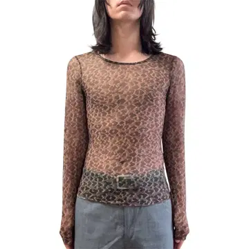 00s archive leopard l/s second skin tops