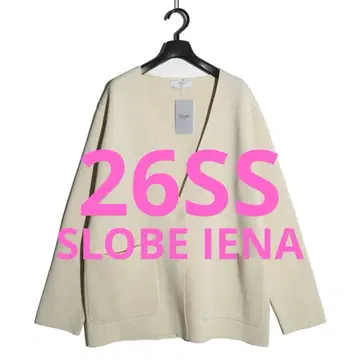 26SS 새상품 SLOBE IENA 밀라노 리브 V넥 니트 자켓