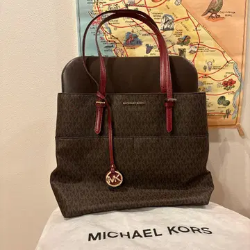MICHAEL KORS 토트백 브라운/레드