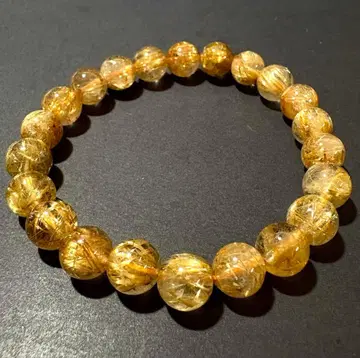 고투명 골드 루틸 쿼츠 팔찌 금침 8.5-8.8mm 안지름 16cm
