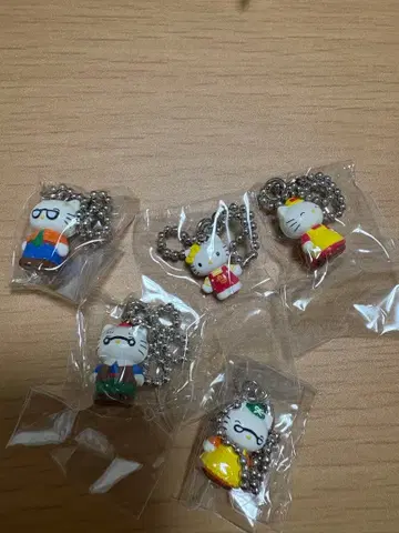 헬로키티 스트랩 패밀리 5개 세트 2cm 사이즈