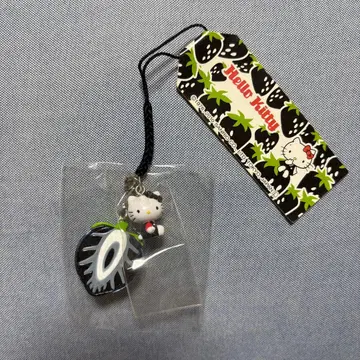 [레어] 헬로키티 매달기 스트랩 블랙 후르츠 검은 딸기