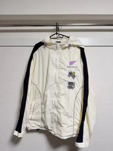 계속 한밤중이면 좋을 텐데 나일론 자켓 (White) XL