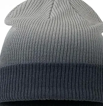 그라데이션 니트 모자 (그레이 네이비)