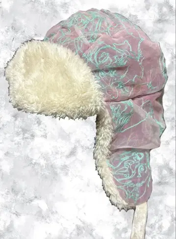 핸드메이드풍 모자 퍼 헤이세이 페어리 그런지 00s