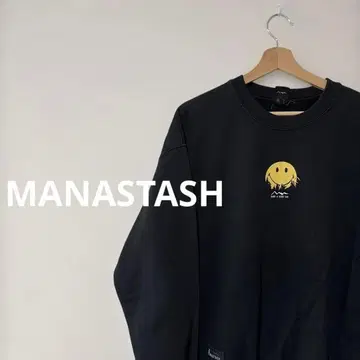 MANASTASH 마나스태쉬/스마일리 프린트 맨투맨 트레이닝복