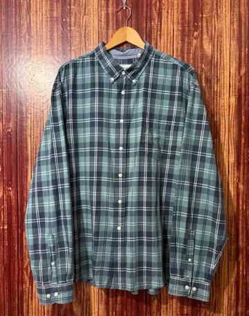 DOCKERS 체크 셔츠 2XL 그린 BD 옅은 색 빅 사이즈