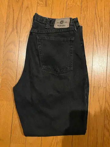 wrangler 블랙 데님 초와이드 스트릿 아메카지