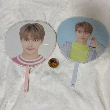 SEVENTEEN 준 haru hana 부채 세트 + 캔뱃지