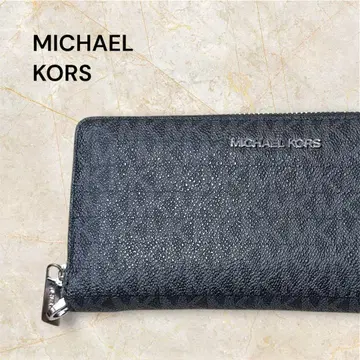 MICHAELKORS 장지갑 라운드 지퍼 블랙 남성용 여성용