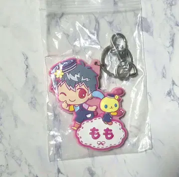 아이나나 산리오 이름표 러버 키링 Re:vale 모모 우사하나
