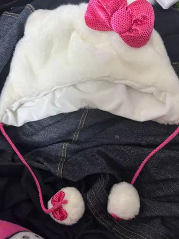 Hello Kitty 퍼 모자