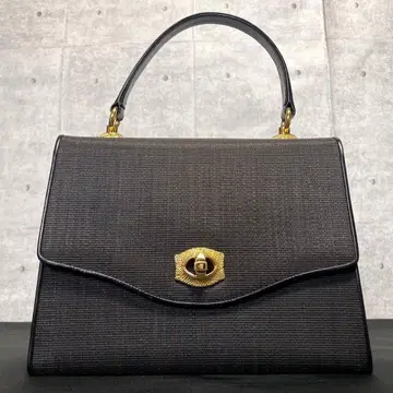 [새상품급] COMTESSE BLACK 호스헤어 골드 금장 장식 원핸들백