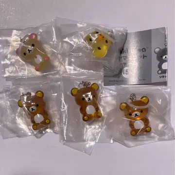리락쿠마 클리어 마스코트 참 메지루시 액세서리 5개 세트