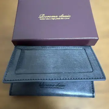 로로마 클래식 명함지갑 명함 케이스 네이비 미사용