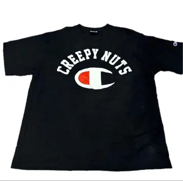 Champion CREEPY NUTS T셔츠 블랙 반팔 남성용 L