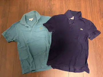 라코스테 LACOSTE 피케 셔츠 2장 세트 그린과 네이비 사이즈 2