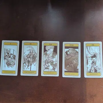 뾰족 모자 아틀리에 타로 카드풍 책갈피 5개