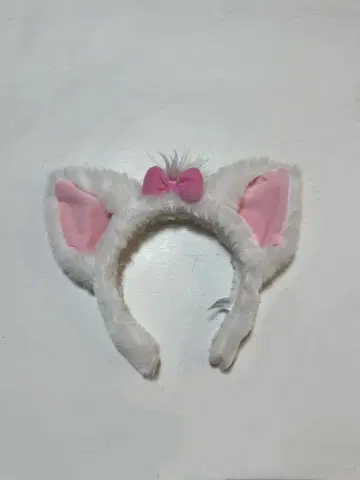고양이 귀 헤어밴드 화이트 마리