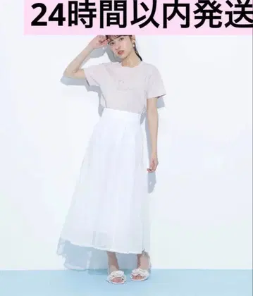질 바이 질 스튜어트 샤이니 레이스 플레어 스커트 프리 사이즈
