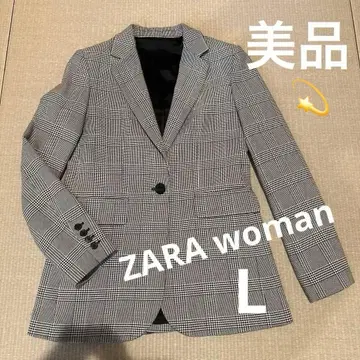 자켓 격자 무늬 L