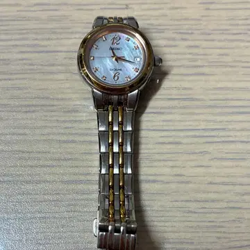 SEIKO 전파 시계 실버 골드