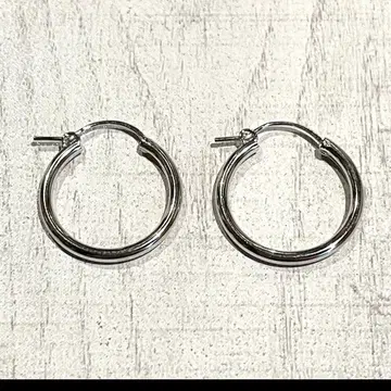 PLAIN HOOP EARRINGS -SILVER925- 후프 귀걸이