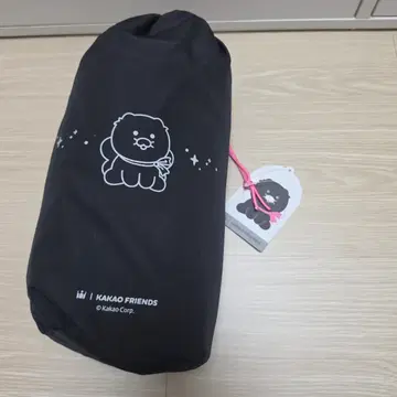 할리스 요정 춘식이 패딩 후드 담요 블랙핑크 색상