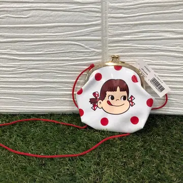 페코짱 도트 가마구치 파우치