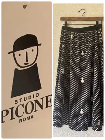 STUDIO PICONE 스튜디오 피코네 귀여운 도트 무늬 스커트