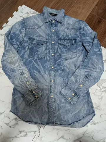 잭 로즈 JACKROSE 보태니컬 무늬 데님 셔츠