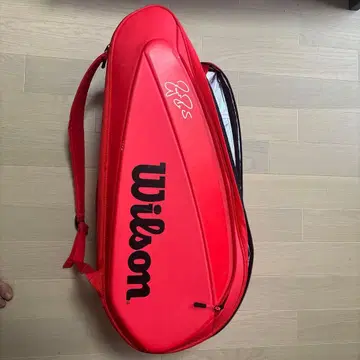 Wilson 라켓 백 레드 페더러 사인 포함