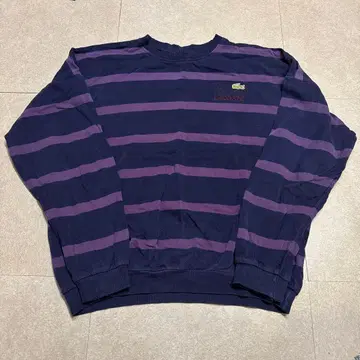Lacoste 롱t 긴팔 티셔츠 보더 보라색 프랑스제 사슴 무늬 원단 6