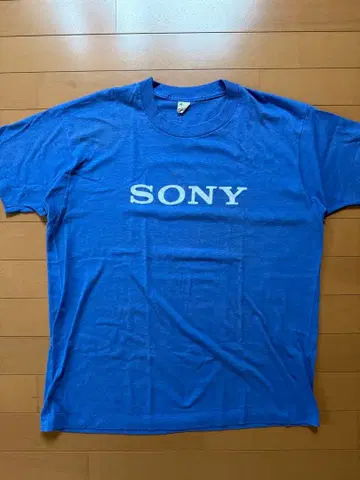 1980's SONY 로고 T셔츠 XL 파랑