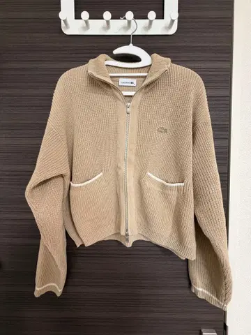 LACOSTE 베이지 가디건 36