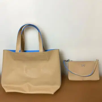 A4 수납 가죽 가방 미니 파우치 포함