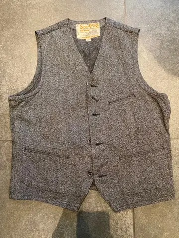 새상품 SUGAR CANE Star Denim 워크 베스트 40 슈가케인