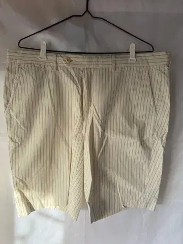 POLO 랄프 로렌 아이보리 스트라이프 코튼 숏팬츠