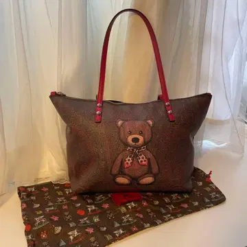 에트로 ETRO 테디베어 가죽 숄더 토트백 레어 한정판 곰