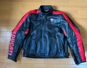 다이네즈 DUCATI 가죽 자켓 블랙/레드