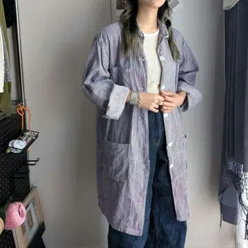 빈티지 60's 독일군 히코리 워크 셔츠 리메이크 제품