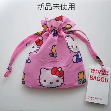 [미사용 새상품] BAGGU 바구 헬로키티 복조리 파우치