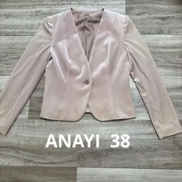 ANAYI 핑크 노카라 자켓