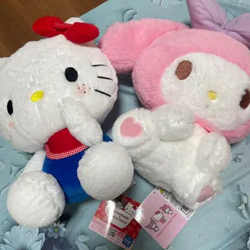 헬로키티 마이멜로디 봉제 인형 세트